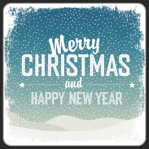 Merry Christmas Greeting Retro Card — Stock Vector