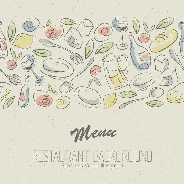 Restaurante menú elegante diseño — Vector de stock