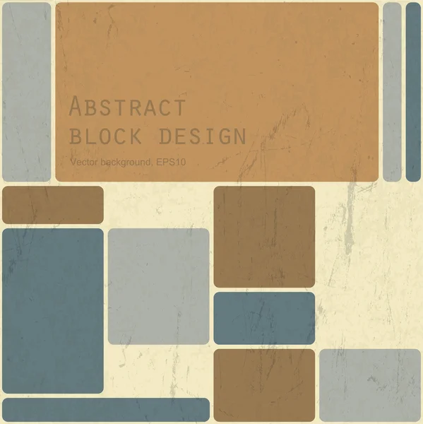 Abstract retro blocks design — Stock Vector