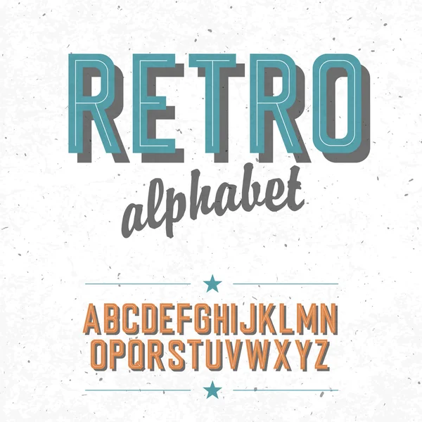 Old cinema styled alphabet — Stock Vector