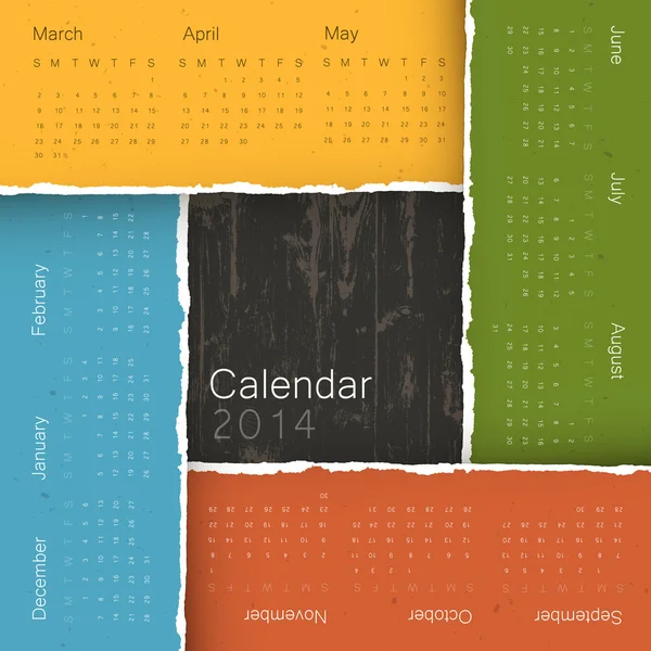 Calendario abstracto por temporadas — Vector de stock