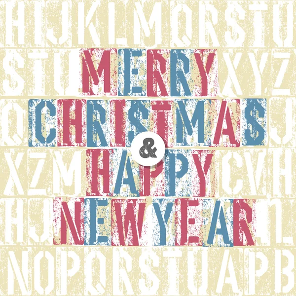 Joyeux Noël Letterpress — Image vectorielle