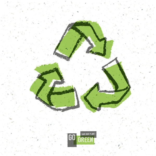 Gerecycleerd teken — Stockvector