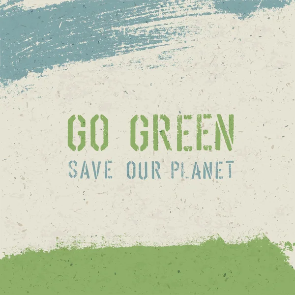 Go Green Konzept — Stockvektor