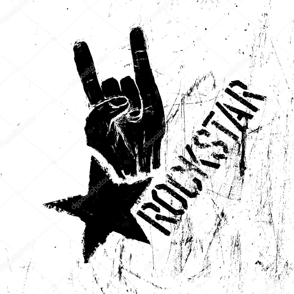 Rockstar symbol with horns gesture
