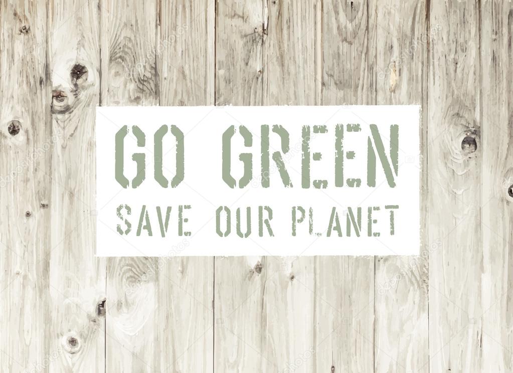 Go Green Ecology Poster
