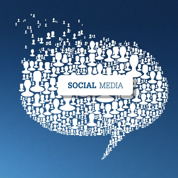 Sociale Media Bubble toespraak — Stockvector