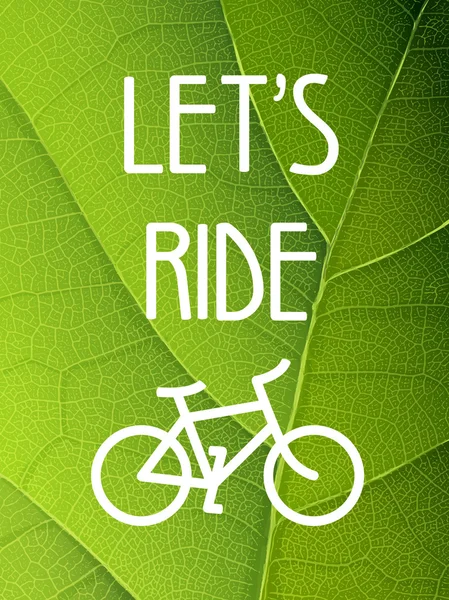 Cartel de bicicleta Ecología — Vector de stock