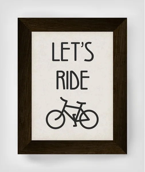 Винтажный велосипедный плакат — стоковый вектор