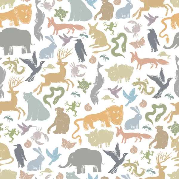 动物无缝模式 — 图库矢量图片