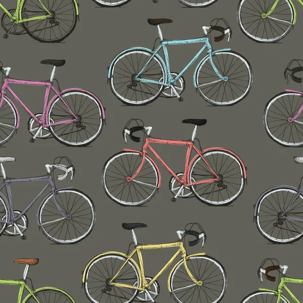 Bicicletas sem costura padrão —  Vetores de Stock