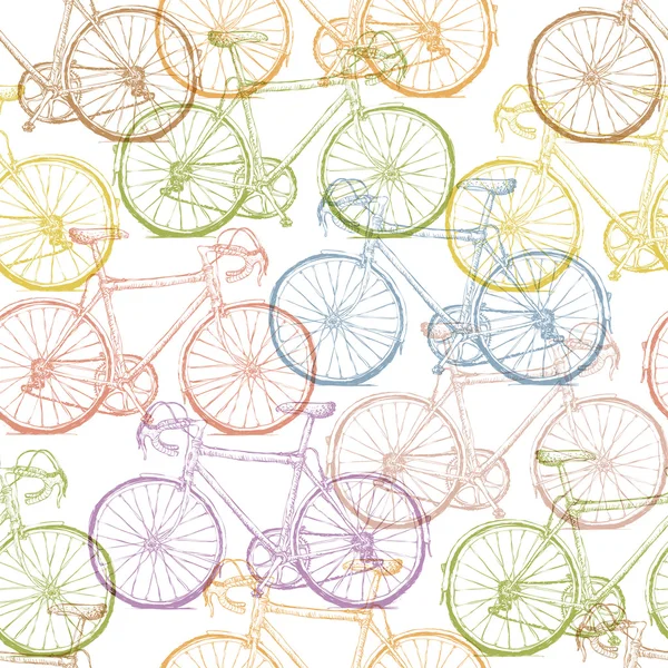 Patrón de bicicleta sin costura — Archivo Imágenes Vectoriales