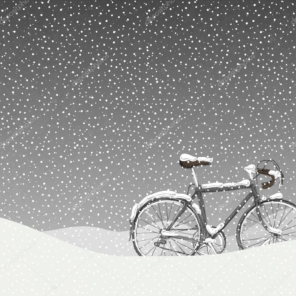 Snow Covered Bicycle