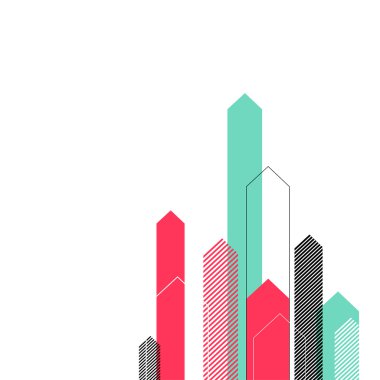 Stilize oklarla yukarı arka plan