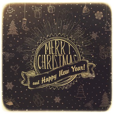 Mutlu noel kartı tasarımı