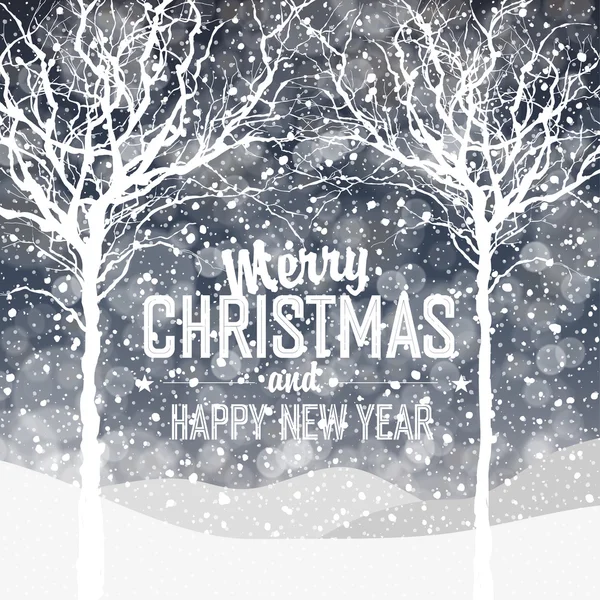 Fondo de Navidad con texto — Vector de stock