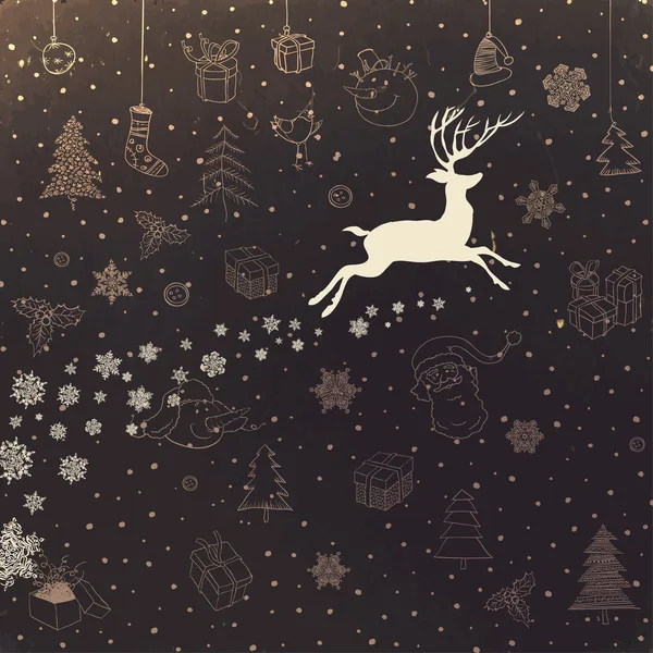 メリークリスマスカードのデザイン — ストックベクタ