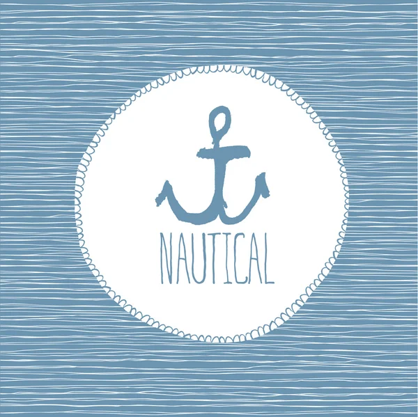 Nautical card hand-drawn — Stock Vector