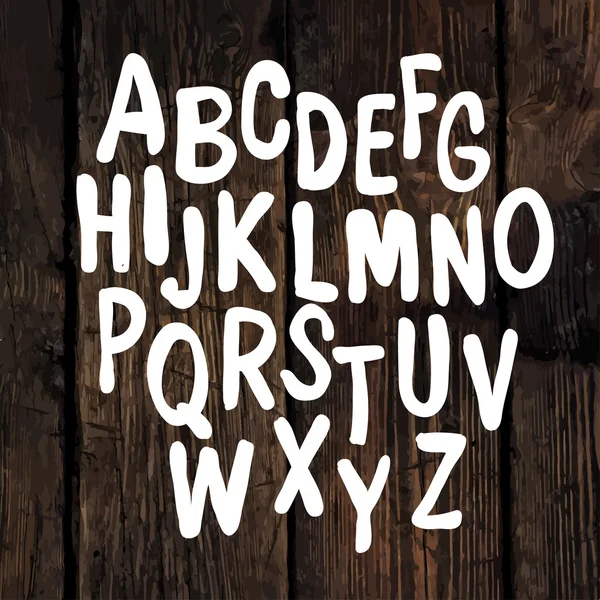 Alfabeto Grungy desenhado à mão — Vetor de Stock