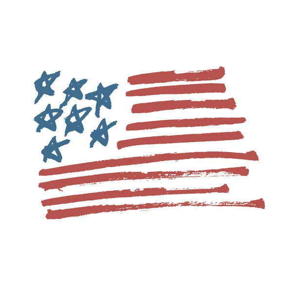 Amerikan bayrağı çizimi. — Stok Vektör