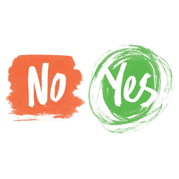Yes and No  sign — Stock Vector