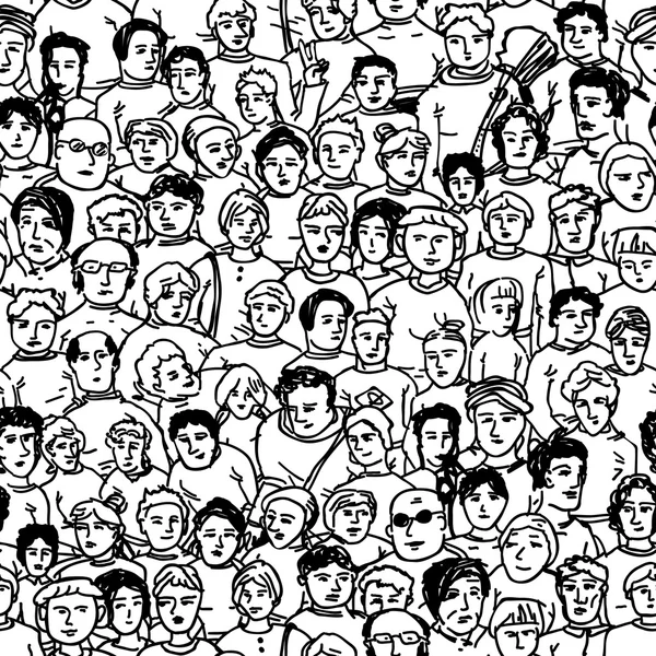 Personagens de pessoas desenhadas à mão — Vetor de Stock