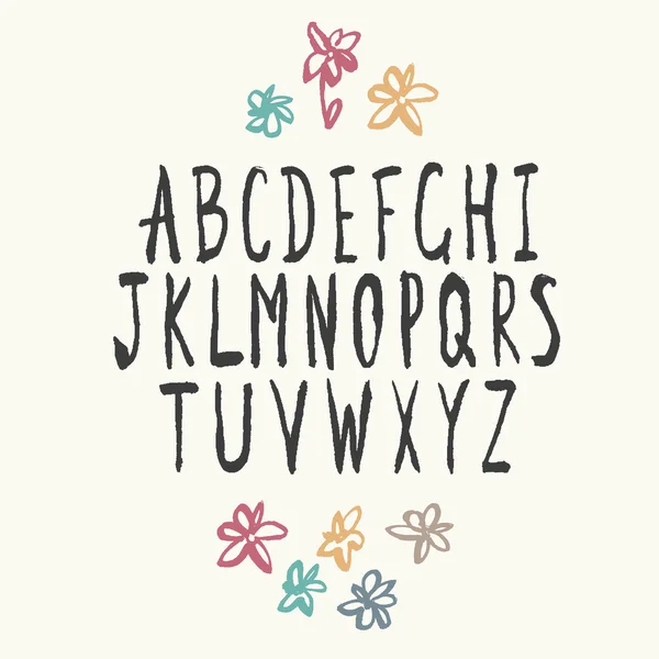 Cienkie alfabet rysowane ręcznie. — Wektor stockowy