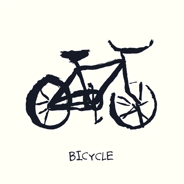 Bicicleta ilustração desenhada à mão — Vetor de Stock