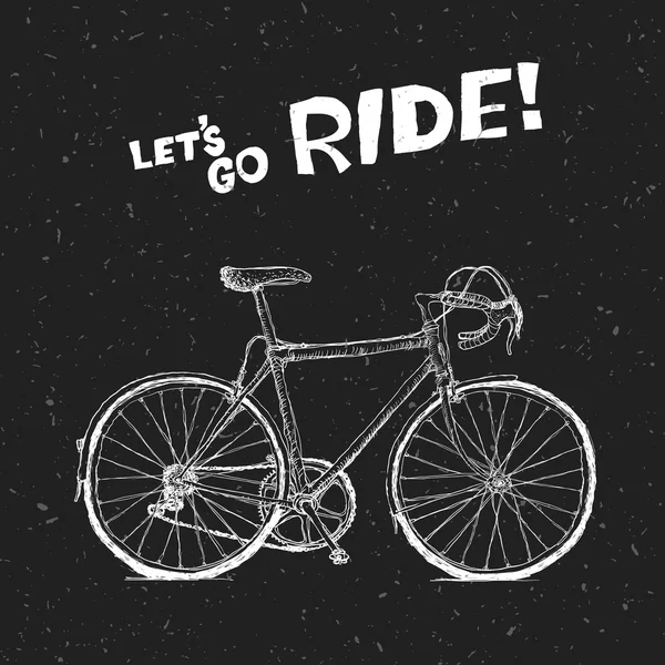 Vintage affiche de vélo — Image vectorielle