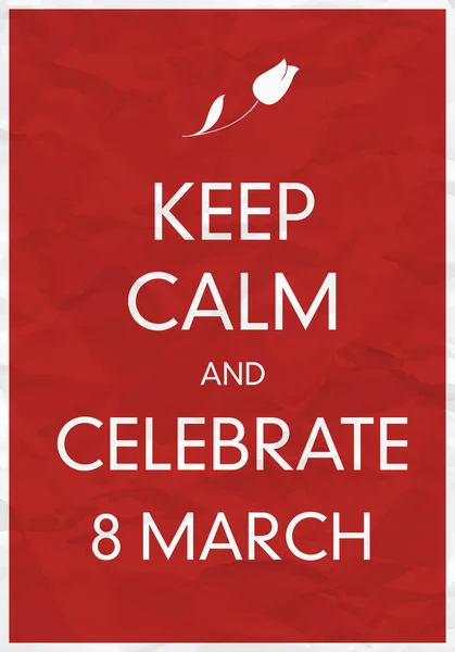 Celebra el cartel del 8 de marzo — Vector de stock
