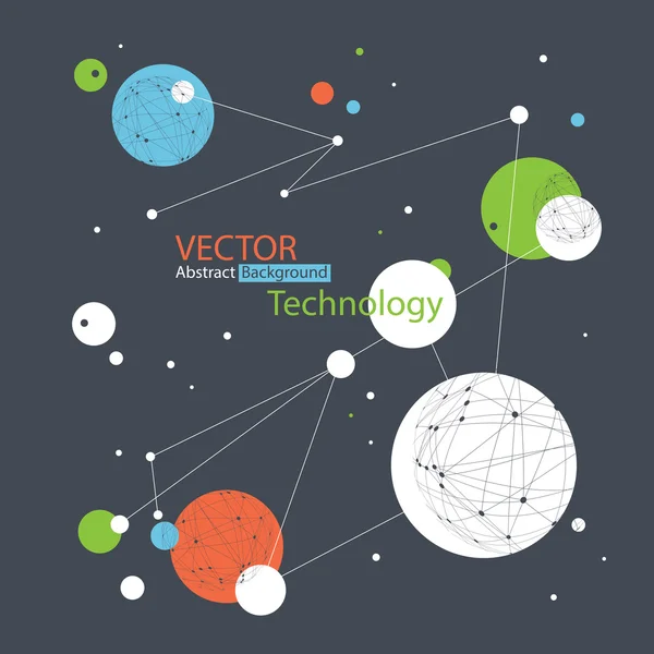 Antecedentes de tecnología y comunicación abstracta — Vector de stock