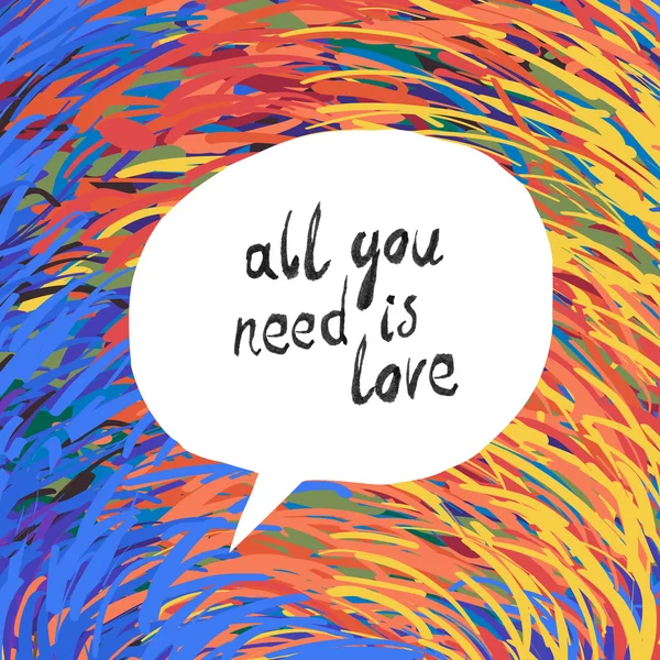 Allt du behöver är kärlek affisch — Stock vektor