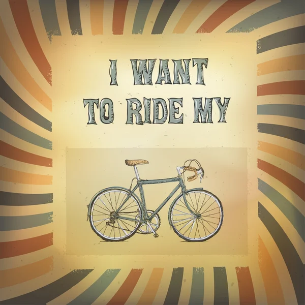 Vintage fiets poster — Stockvector