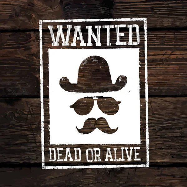 Plakat "Wanted dead or alive..." — Wektor stockowy