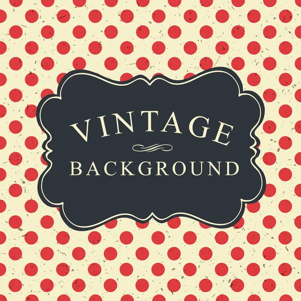 Polka Dot Vintage kaartsjabloon — Stockvector