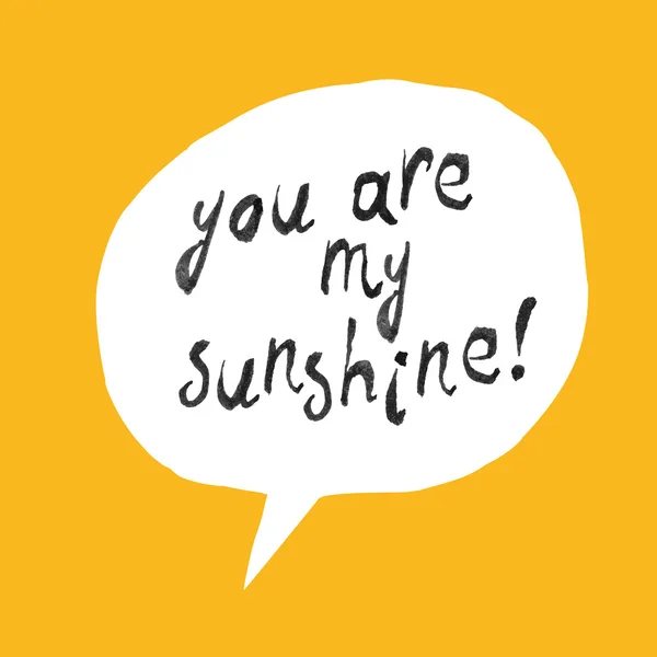 You Are My Sunshine Lettering — Stock Vector