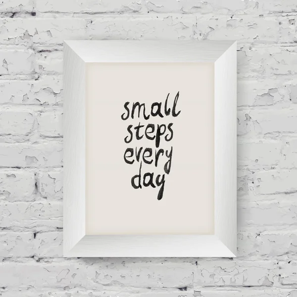 Poster "small steps every day" — Stock Vector