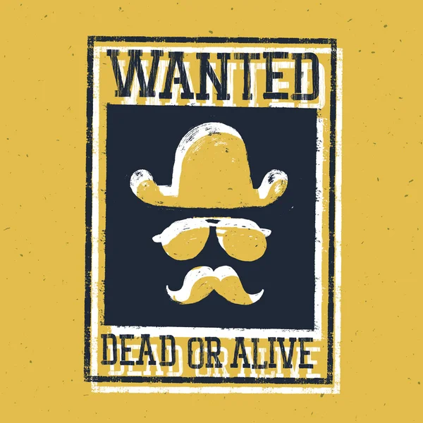 Plakat "Wanted dead or alive..." — Wektor stockowy