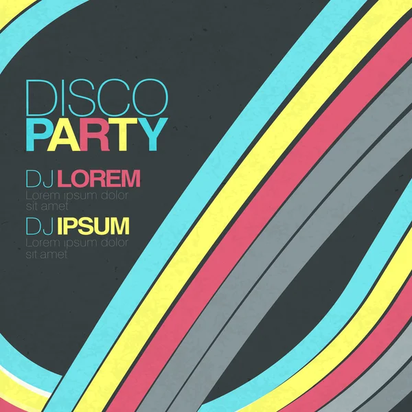 Retro disco template — Stock Vector