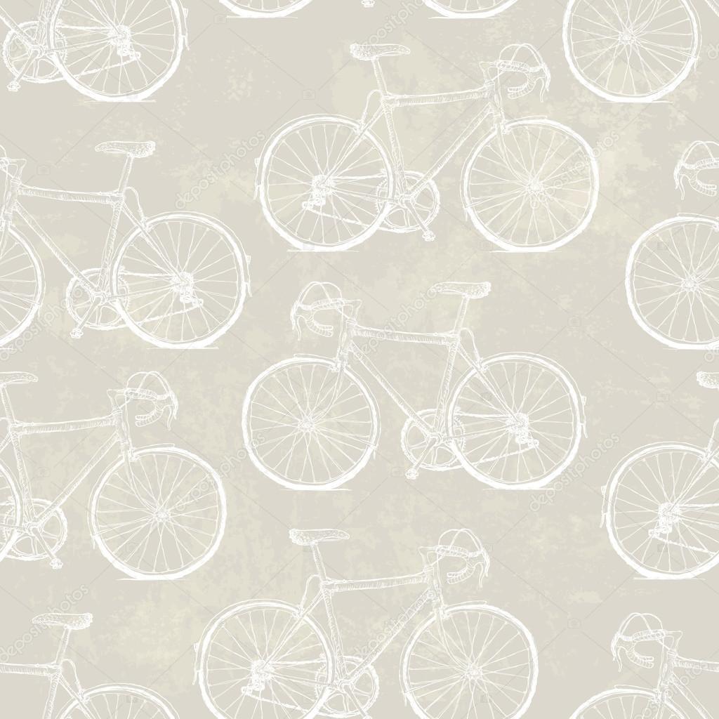 Vintage Bicycles Seamless Pattern