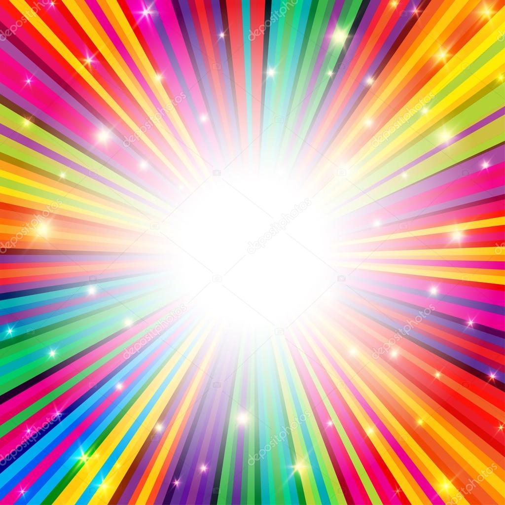 Colorful Rays Psychedelic Background