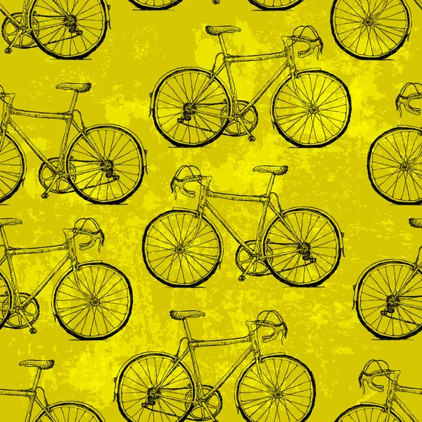 Patrón sin costuras bicicletas — Archivo Imágenes Vectoriales