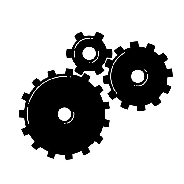 Black gears icon — Stock Vector