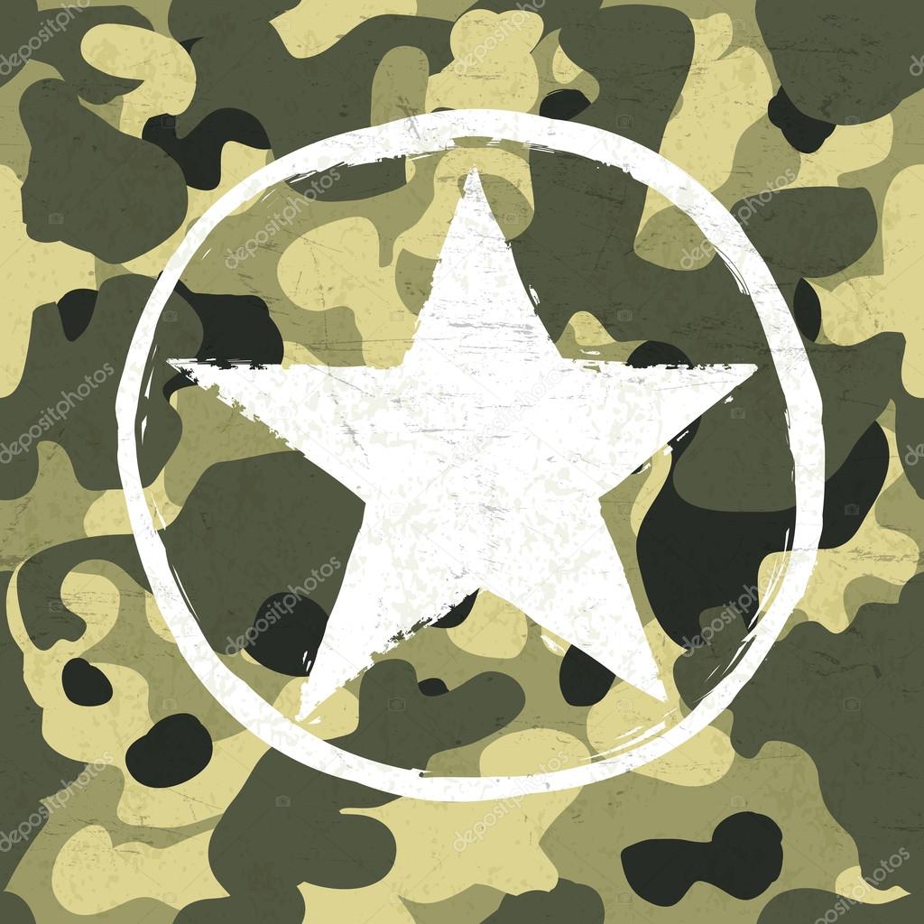 camouflage Military star