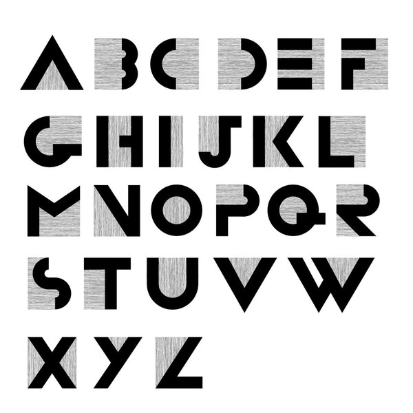 Wide decorative  alphabet