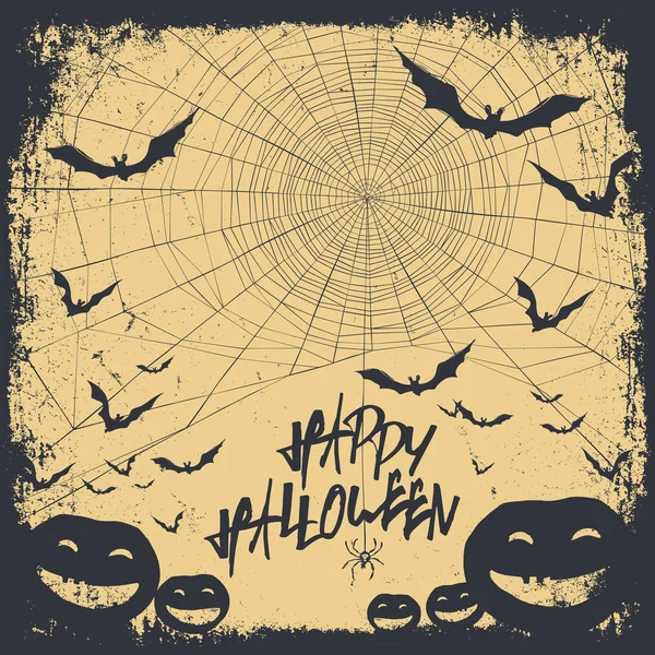 Fondo temático de Halloween con murciélagos — Archivo Imágenes Vectoriales