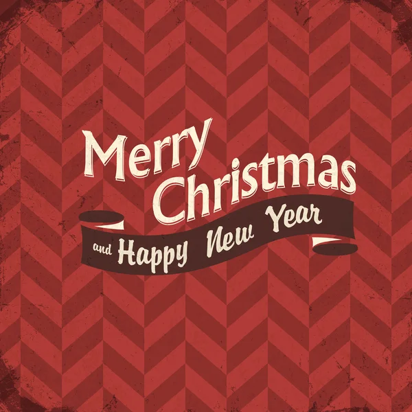 Affisch med Merry Christmas bokstäver — Stock vektor