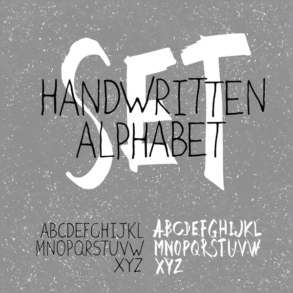 Handwritten Alphabet Set. — Stock Vector