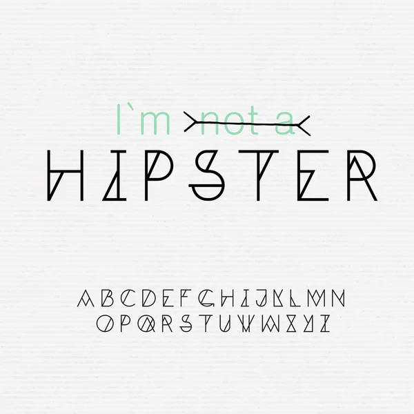 Font for hipsters and seamless texture — Stock Vector