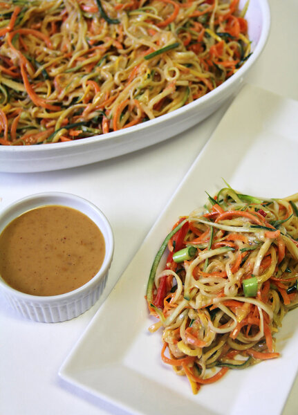 Vegetable Noodle Salad, Peanut Sauce